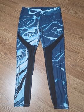 FABLETICS Blue Abstract Print Women’s Swim Leggings